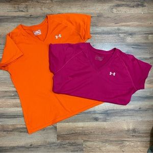 Under Armour Semi Fitted Workout T-Shirts, Large